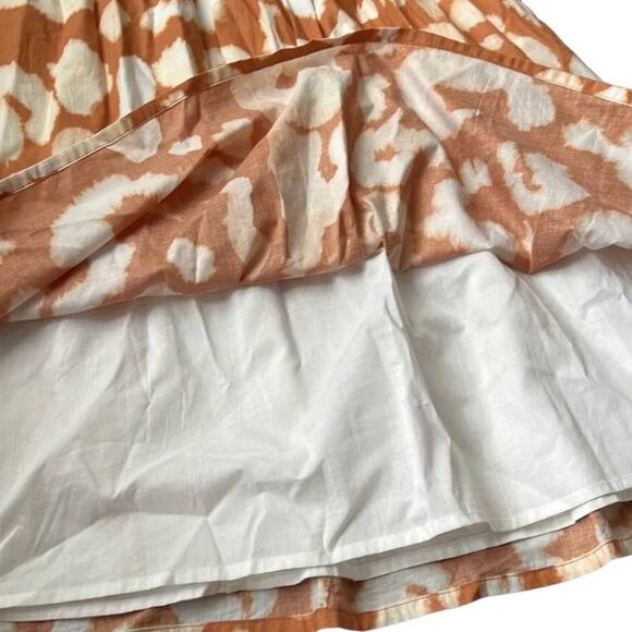 Elizabeth and James Burnt Orange Day Glow Tie Dye casual Dress sz large floral - Picture 4 of 14